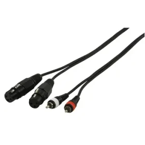 2x XLR hona - 2x RCA 1.5m obalanserad