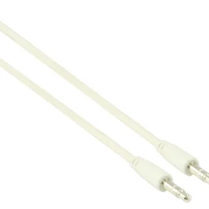 3.5mm AUX tele-kabel stereo 1m vit