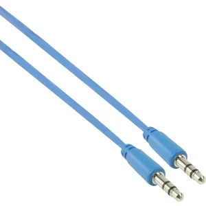 3.5mm AUX tele-kabel stereo 1m blå