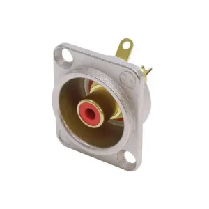 Neutrik RCA röd 2-polig chassihona