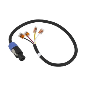 4-polig Speakon med 0,6m 4x2.5mm2 kabel. Wago anslutning.