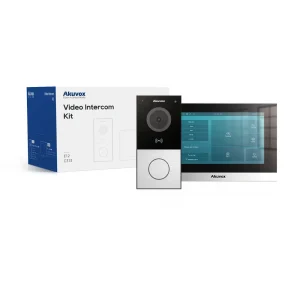 Akuvox E12W porttelefon-kit innehållande 1xE12W, 1xC313W, 1xCloud-licens 4 enheter