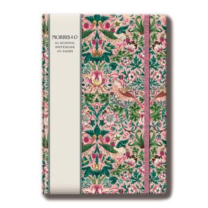 Anteckningsbok – William Morris – Strawberry Thief Blush – A5
