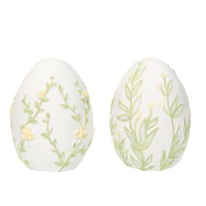 Dekorationsägg – Blomster – Gul – 2-pack