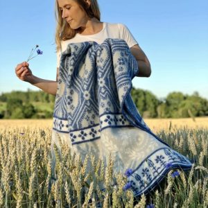 Ullfilt Blåklint, 130 x 185 cm